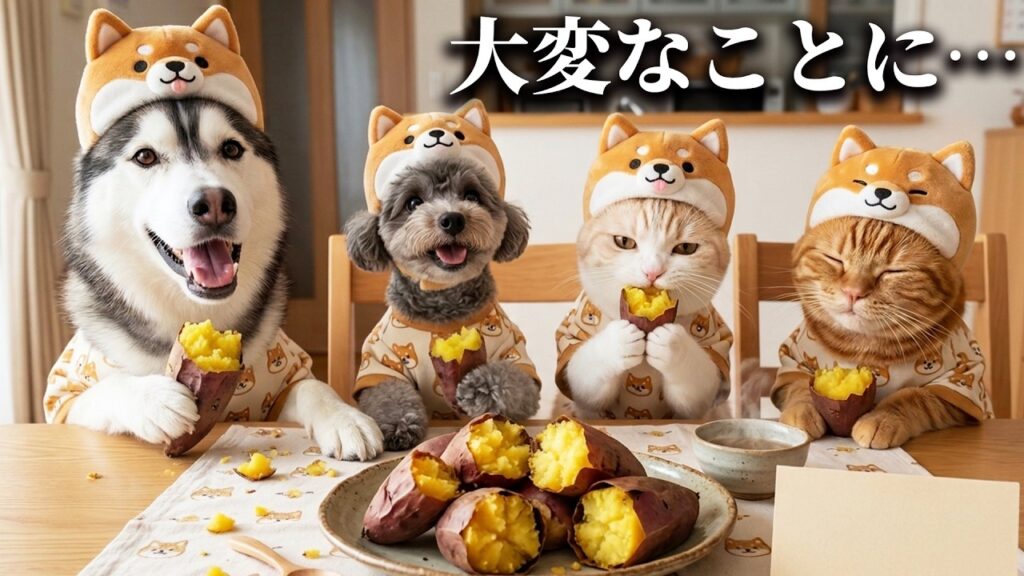 焼き芋をあげたら予想外の展開に… 焼き芋をあげたら予想外の展開に…