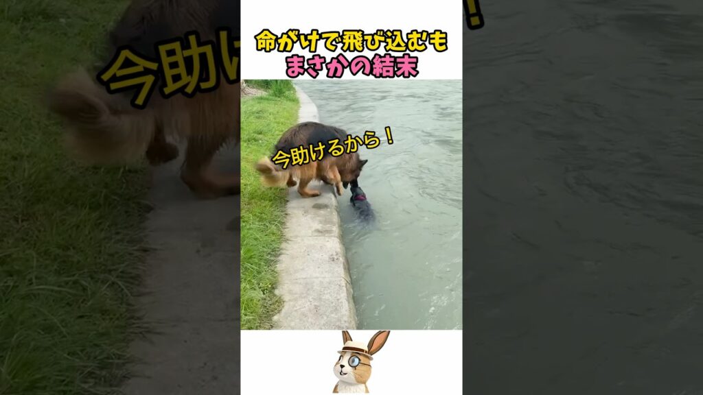 友達を助けようとしたシェパード…！